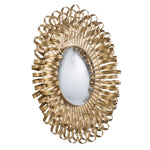 ZUN 27" in Sunburst Design Wall Mirror Decorative Golden Finish for Entryway, Modern Living room W2078124329