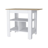 Lisbon Kitchen Island, 3-Tier Shelf and Large Workstation B128P148733