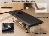 Professional Stationary Massage Table Height Adjustable, 550lbs Heavy Duty Wide Exam Bed for 78974989