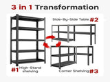 5-Tier Garage Shelves, Adjustable Metal Storage Shelf Rack Organizer for Garage Kitchen Warehouse 35211637