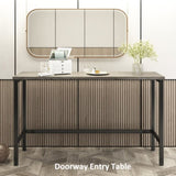 TOPMAX Counter Height Extra Long Dining Table Set with 3 Stools Pub Kitchen Set Side Table with WF198129AAE