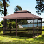 ZUN 13x10 Outdoor Patio Gazebo Canopy Tent With Ventilated Double Roof And Mosquito net W41933760