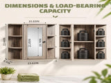Bathroom Wall Cabinet Featuring 1 Mirrored Door 3 Shelves on Each Side MDF Construction with 57813692