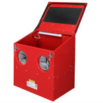 ZUN 30 Gallon Bench Top Air Sandblasting Cabinet Sandblaster Abrasive Blast Large Cabinet with Gun and 4 62535133