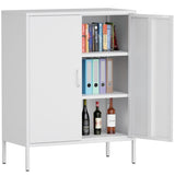 The metal storage locker, 40 inches high, comes with 2 doors and is suitable for homes, offices and T3421P312422
