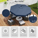 10 Feet Patio Cantilever Umbrella - Navy 11131892