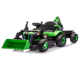 24V Kids Ride-On Electric Tractor Toy with 4-in-1 Construction Attachments W1578P230013