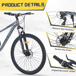 ZUN 29 Inch Wheels 8 Speed Mountain Bike, for Men Women Boys and Girls, Front Suspension, Steel Frame W1019P225381