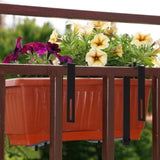Adjustable Heavy-Duty Iron Planter Bracket 6.1-11.6" Extendable Tray 2.36-6.9" Two-Level 76808044