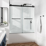 60*79" Frameless Double Sliding Shower Door, Double Shower Door, 3/8 SGCC Tempered Glass, T3177P320591
