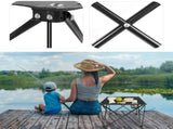 Compact Foldable Outdoor Side Table No-Tool Setup, Water-Resistant 600D Fabric, Steel X Holds 44 99486404