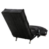 COOLMORE Linen Chaise Lounge Indoor Chair, Modern Long Lounger for Office or Living Room W39539627