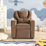 ZUN Kids Chair, Kids Upholstered Couch with One Cup Holder, Footrest, Backrest, Toddlers Velvet W214101804