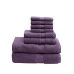 ZUN 100% Cotton 8 Piece Antimicrobial Towel Set B03599321