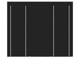 69" Clothes Closet Non-Woven Fabric Wardrobe Double Rod Storage Organizer, Black 02467174