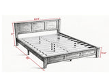 Queen Platform Bed Frame with Headboard Footboard & Storage 32143787