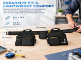Heavy Duty Tool Belt with 20 Pockets, Adjustable Carpenter Tool Belt with Double Tool Pouches, 79890172