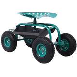 Rolling Garden Scooter Garden Cart Seat with Wheels and Tool Tray, 360 Swivel W465P225513
