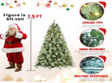 4FT Christmas Tree with 150 Warm White LED Lights 376 PVC & Hard Needle Tips, 32 Pine Cones, T3637P598465