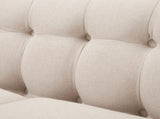 Jack 84" Modern Tuxedo Tufted Sofa, Sky Neutral Beige Polyester B2719P238409