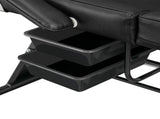 Beauty Bed, Model SBWDB, Black, PVC Upholstery, Iron Frame, 72in, Adjustable Backrest & Leg Angle, 51308411