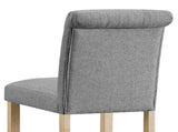 Siena Counter Height Button Tufted Back Solid Wood Stools, Set of 2, Gray T2574P165122