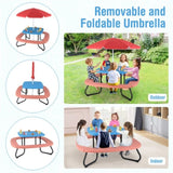 Kids Picnic Table Outdoor Activity Table With Umbrella 35722284