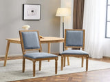 French Country Dining Chairs Elegant Cane Backrest & Upholstered Seats with Fluted Legs N767P263677D