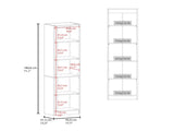 Tall Bookcase 71" H with 2 Doors, Five Interior Shelves, Black Wengue B097P480464