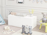 Kids Toy Storage Organizer with Rolling Drawer Modern Wooden Toy Chest with Wheels, Large Pull-Out 36026039