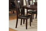 Simple Contemporary Set of 2 Side Chairs Brown Finish Dining Seating Cushion Chair Unique Design B01157357