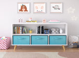 Kids bookcase with Collapsible Fabric Drawers, Children's Book Display, Toy Storage Cabinet 15986416