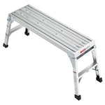 ZUN Work Platform Aluminum Portable Bench Folding Ladder ANSI Capacity 225 LBS 40" W2529P193359