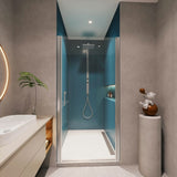 1 3/8" adjustment,universal pivot shower door, open outside, with 1/4" tempered glass finish 3472 W2122131053