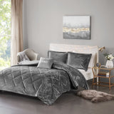 Twin/Twin XL Velvet Duvet Cover Set with Throw Pillow B03596049