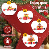 4.9 FT Lighted Christmas Inflatable Decoration, Inflatable Turkey Sitting on Santa Claus, Funny Blow 44323211