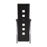 Set of 2pc Modern Style Counter Height Chairs Metal Base and Leather Upholstered Back B01143601