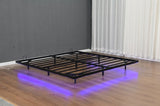 King Size Floating Bed Frames with LED Lights, Metal Platform Bed , Solid and Stable, Noise Free, No W1670P255522