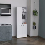 ZUN White 2-Door Kitchen Cabinet B062P175031