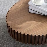 Modern Handcraft Drum Table Length 43.7 inch Ellipse Table for Living Room,Oval Small W2582P251185