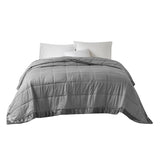 Oversized Down Alternative Blanket with Satin Trim B03598528