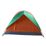 ZUN 2-Person Double Door Camping Dome Tent Orange & Green 63373900