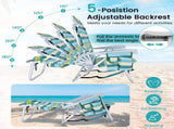 5-Position Adjustable Backpack Beach Chair with Storage Bag, Cooler Pouch & Side Bags Ideal for 70617796