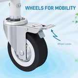 Gray Shower Commode Wheelchair, Seniors Bedside Commode Chai 84628488