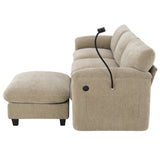 108" Modular Sectional Sofa, L-Shape with 31.5" Extra-Wide Seat Cushion, USB and Type-C Charger, 76049104
