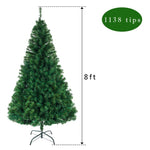 ZUN 8FT Christmas Tree with 1454 Branches 05332337