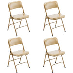 ZUN 4 Pack Metal Folding Chairs with Padded Seat and Back, for Home and Office, Indoor and Outdoor 66348978