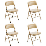 ZUN 4 Pack Metal Folding Chairs with Padded Seat and Back, for Home and Office, Indoor and Outdoor 66348978