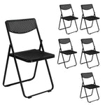 ZUN 6 Pack Plastic Folding Chairs, Lightweight Stackable Commercial Chairs, Portable Event Seats Indoor 18728848