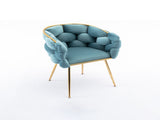 Luxury modern simple leisure velvet single sofa chair bedroom lazy person household dresser stool W117067859